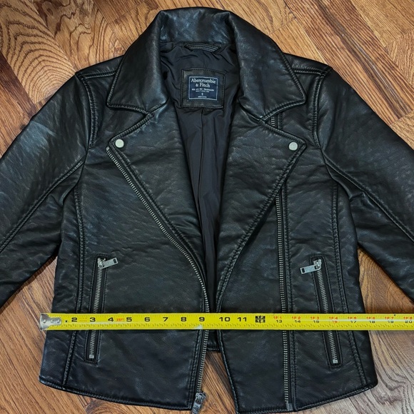 Abercrombie & Fitch Black Faux Leather Moto Jacket - Picture 5 of 9